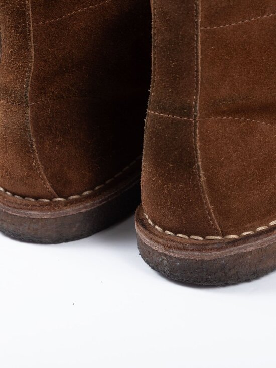 J.Crew Mens 10 Brown Suede 6-Eyelet Desert Field Boot Crepe Sole Made in Italy